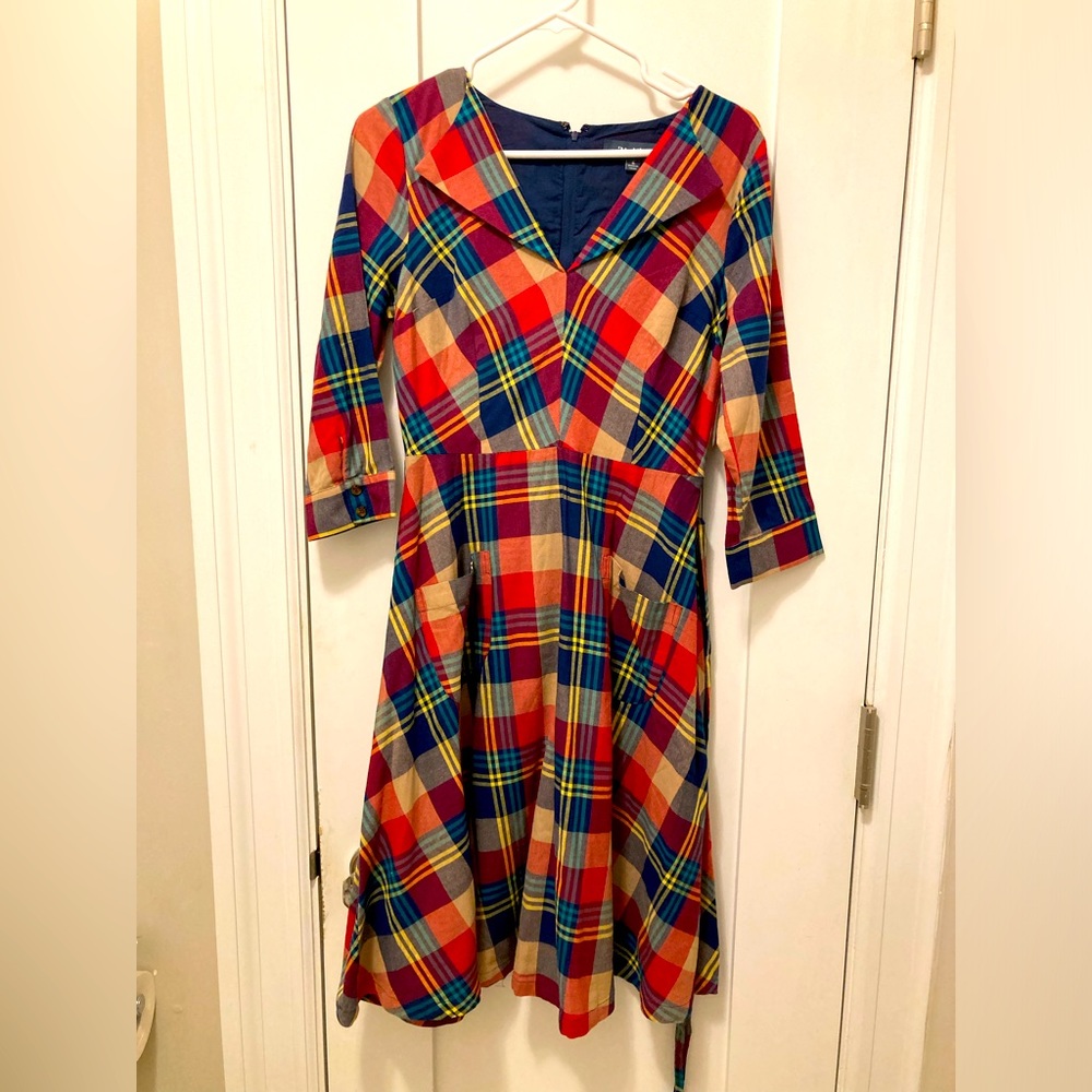 Modcloth plaid dress never worn